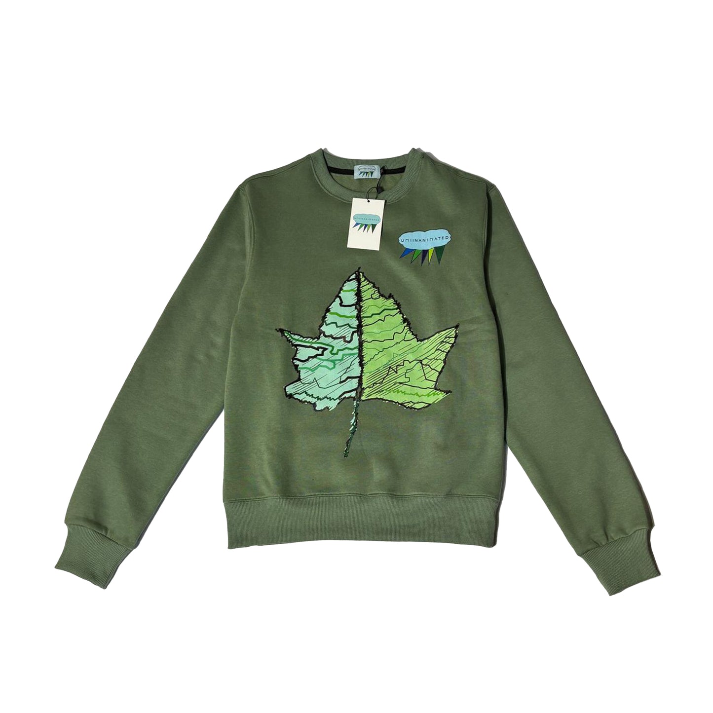 Unisex Crewneck Leaf Design
