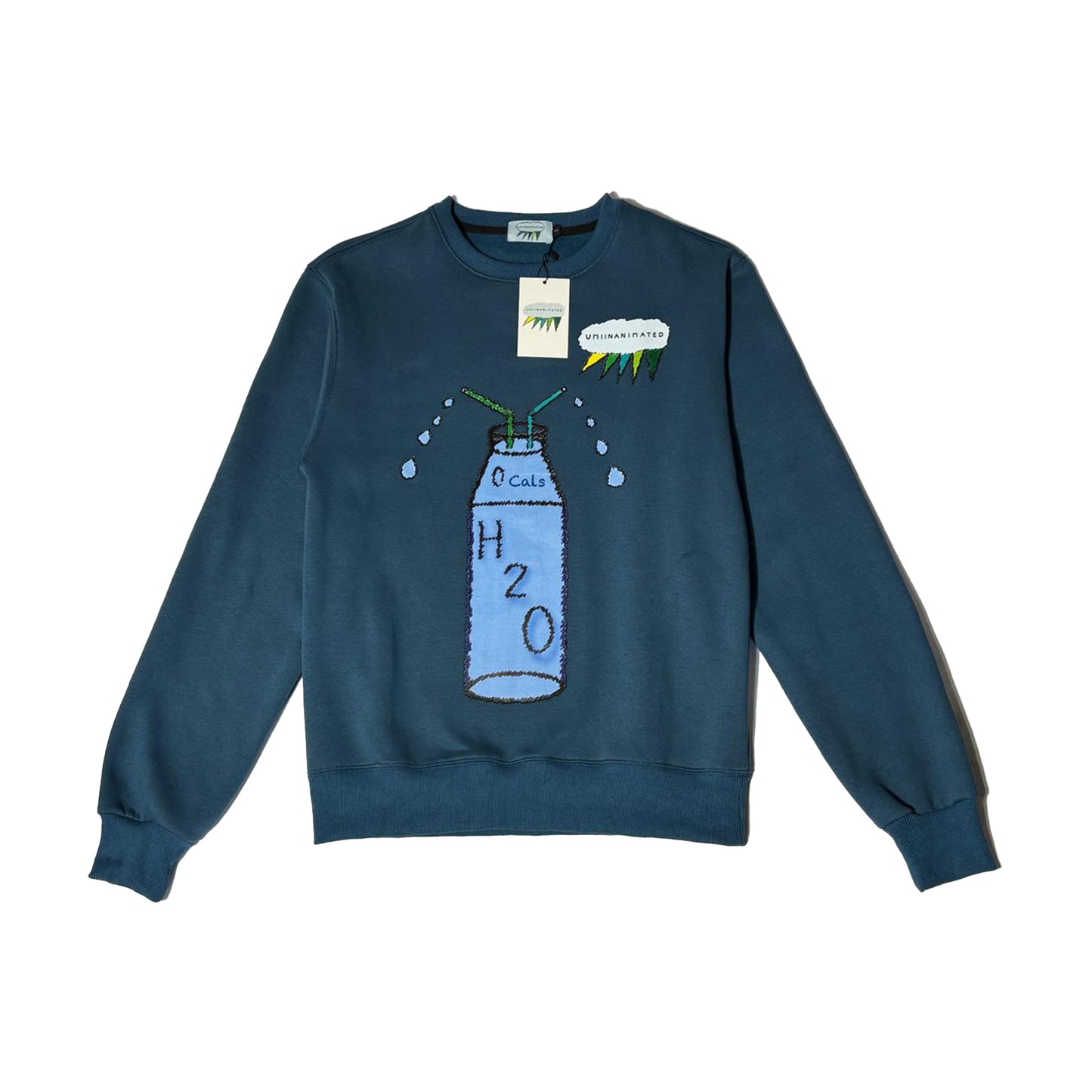 Unisex Crewneck Water Bottle Design(DIFFERENT LOGO COLORS)