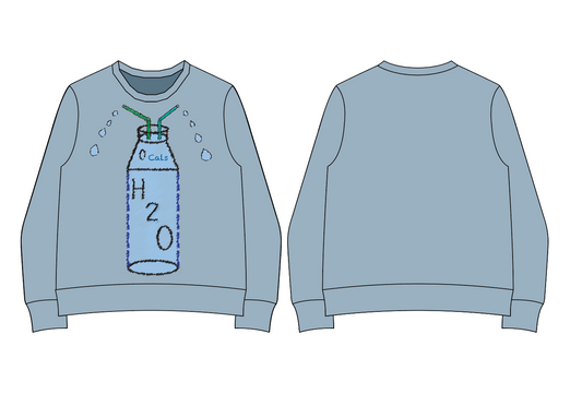 Crewneck Unisex Water Bottle Design Shirt