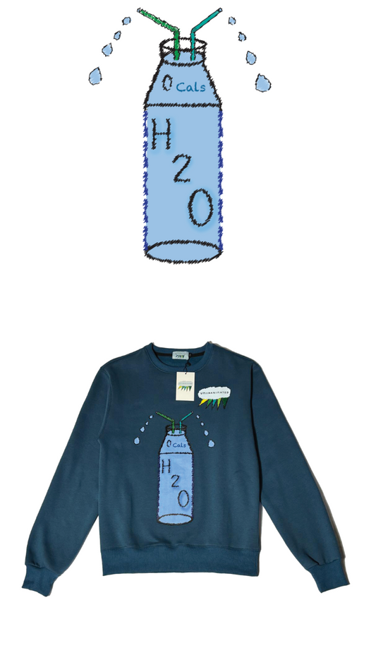 Unisex Crewneck Water Bottle Design