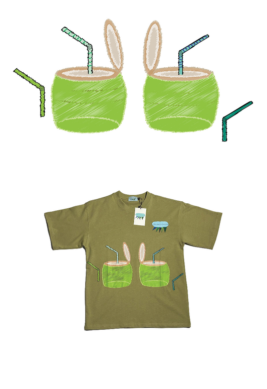 Unisex Oversized T-shirt Coconut Water Design